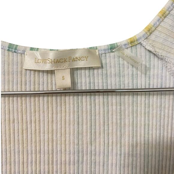 Loveshackfancy Zoie Mini Dress Small Rainbow Pastel Gingham Colorful Coquette - Picture 6 of 16